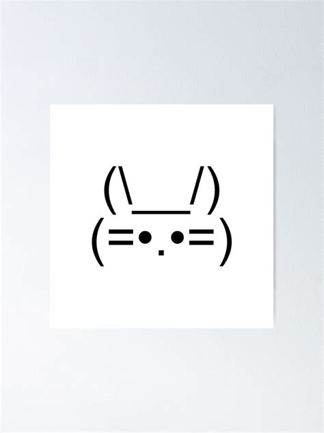 "Ascii Kitty Cat Face" Poster for Sale by amini54 | Redbubble