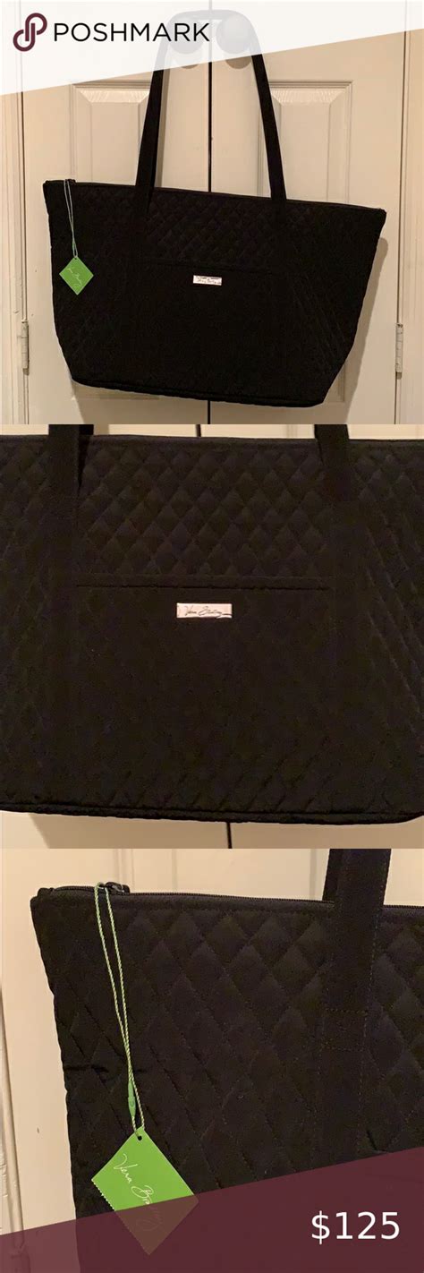 Vera Bradley Miller Bag Classic Black Quilted Tote in 2020 | Quilted totes, Black quilt, Bags