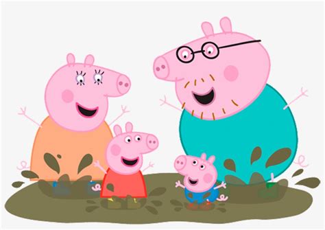 Peppa Pig Live In South Africa - Peppa Pig Family Muddy Puddle Transparent PNG - 1103x727 - Free ...