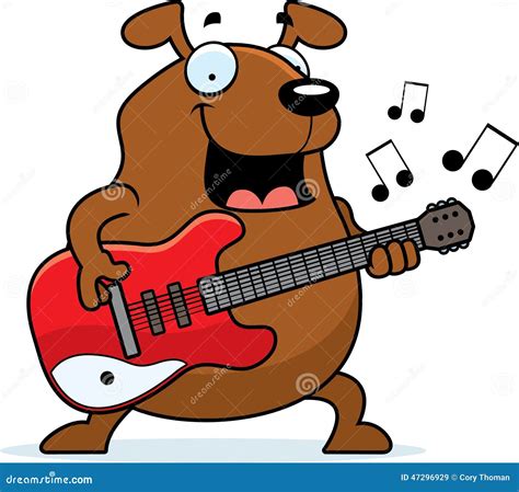 Cartoon Dog Guitar Stock Vector - Image: 47296929