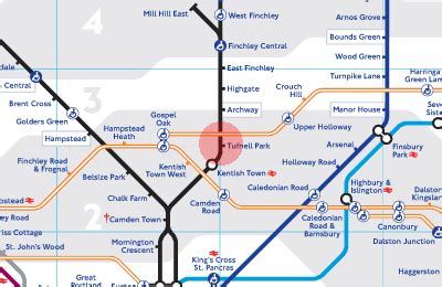 Tufnell Park station map - London Underground Tube