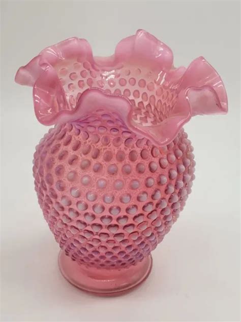VINTAGE FENTON HOBNAIL Ruffled Vase $20.00 - PicClick