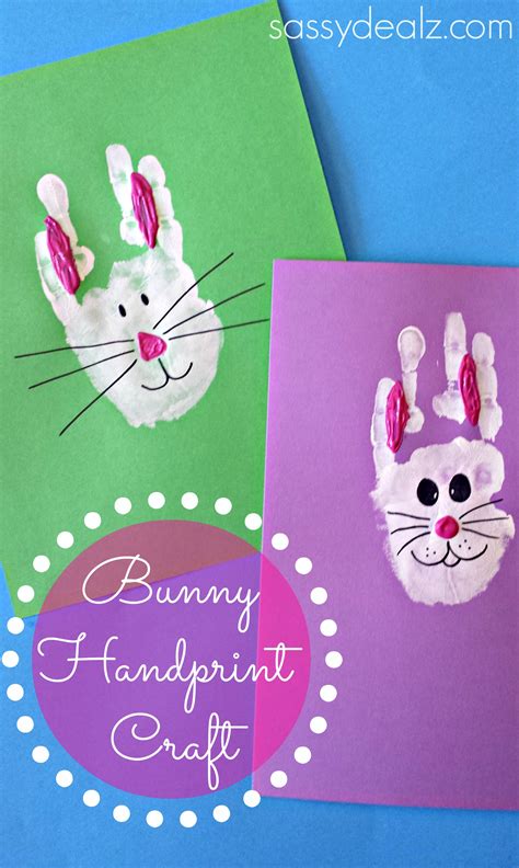 Bunny Rabbit Handprint Craft For Kids (Easter Idea)