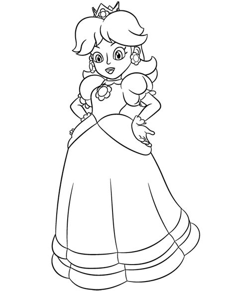 Mario Princess Daisy coloring page - Topcoloringpages.net