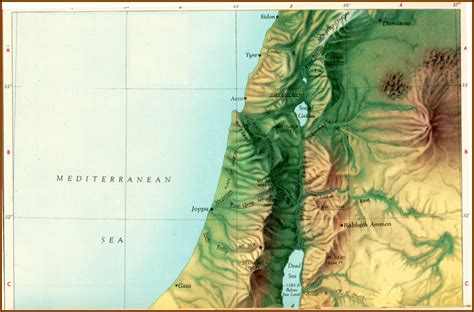 Topographic Map Of Ancient Palestine - map : Resume Examples #Wk9y6NB1Y3