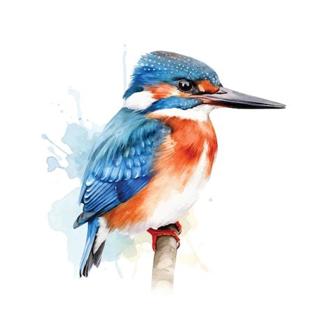 Premium Vector | Kingfisher watercolor paint