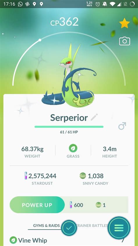 Shiny Serperior cp362 - Snivy Community Day in Pokemon Go | Flickr