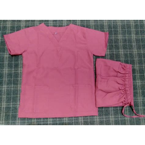 Scrub Suit Set (Carnation Pink) [Katrina fabric] | Shopee Philippines