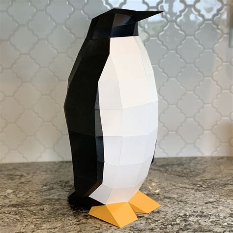 Emperor Penguin 3D Paper Craft Model - Bird Watching Academy