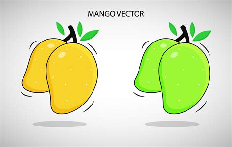 Mango vector Illustration free, Red and Green Mango vector, Flat Mango ...