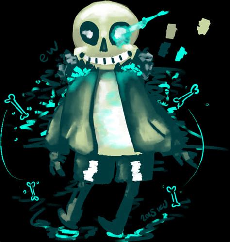 Download Undertale Sans Glowing Eye Artwork | Wallpapers.com