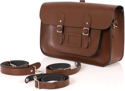 15" Chestnut Brown Backpack Satchel English Leather classic school bag ...