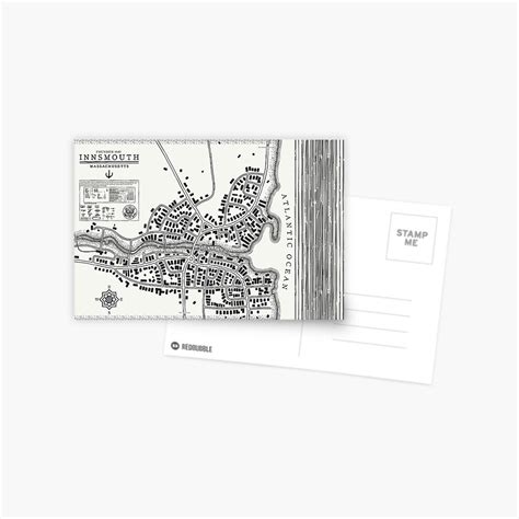 "Innsmouth vintage map" Postcard for Sale by TearsofEnvy | Redbubble