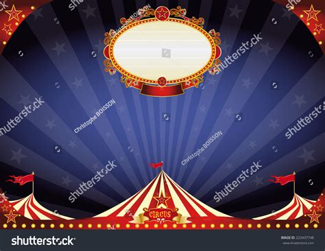 Horizontal Circus Night Background Circus Poster Stock Vector (Royalty ...