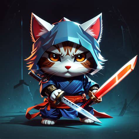 A determined ninja cat on Behance