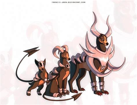 Houndour Evolution line by me : pokemon