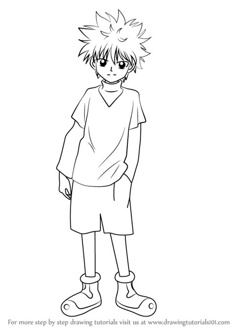 Learn How to Draw Killua Zoldyck from Hunter X Hunter (Hunter × Hunter ...