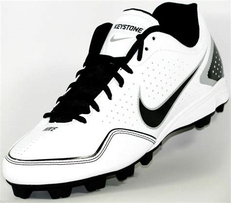 Mens Nike Keystone Low Molded Baseball/Softball Cleats Size 10 White/Black | Softball cleats ...