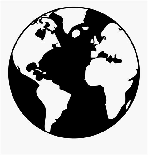 File - Earth - Earth Black And White Png , Free Transparent Clipart - ClipartKey