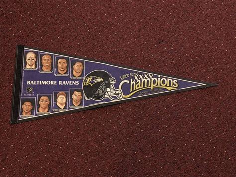 2001 Baltimore Ravens Super Bowl XXXV Champions Roster Pennant | Etsy