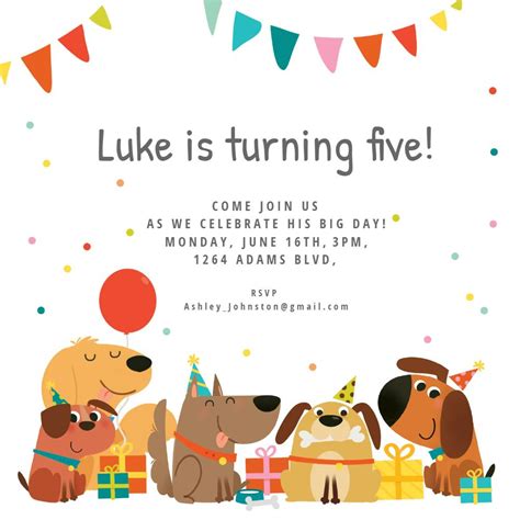 Free Printable Dog Party Invitations - Printable Templates