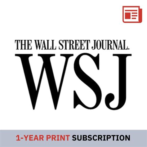 The Wall Street Journal 1-Year (Print) Subscription - Digital and Print ...