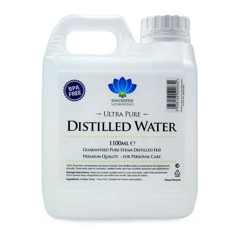 Buy Distilled Water - 100% Pure Steam Distilled H2O - 1100ml (1) Online at desertcartThailand