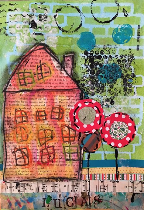 Art Room Britt: Collage Mixed Media Journaling Houses