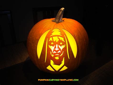 HORROR NUN PUMPKIN CARVING TEMPLATE DIGITAL DOWNLOAD – PumpkinCarvingTemplates