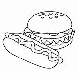 Hamburger Boyama Sayfaları – Online sketch template