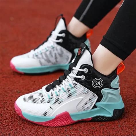 Basketball Shoes Rubber Shoes Outdoor Sneakers Mid Cut For Men#8088 ...