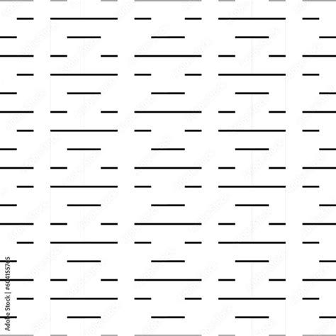 Seamless surface pattern design with strokes. Broken lines. Dashes motif. Horizontal bars ...