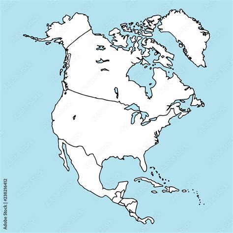 Outline Map Of North America Map Vector North America Map Map | My XXX Hot Girl