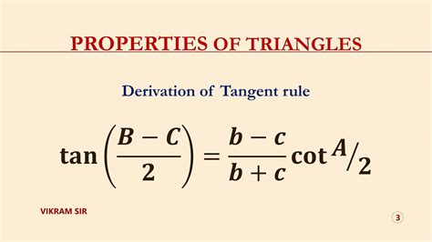 Tangent Rules | Napier's Analogy | Law of tangents | properties of Triangles | Trigonometry ...