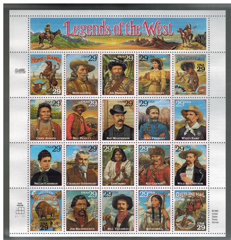 1994 USA Stamp # 2870 Legends of the West Error Sheet Cowboy Bill Pickett 2 | United States ...