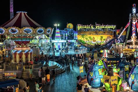 Casino Pier at Night, Seaside Heights Boardwalk Photograph by Bob ...