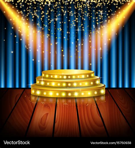 Spotlight of shining on stage background Vector Image