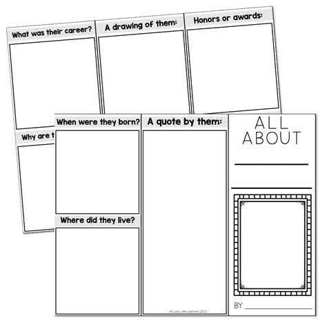 Biography Brochure Template - Lucky Little Learners