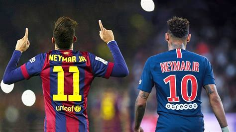 Neymar Barcelona vs Neymar PSG - YouTube