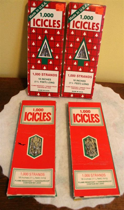 Vintage Tinsel Icicles Christmas 1000 Strands Silver Lot 4 Boxes New Sealed • $12.99 | Tinsel ...