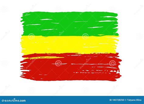 Rastafari Flag Isolated on a White Background. the Symbol of Rastafari Stock Vector ...