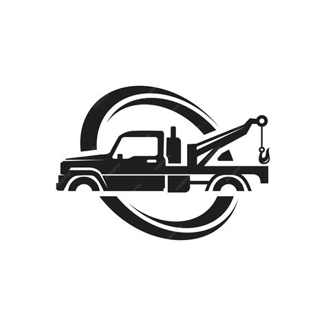 Premium Vector | Towing company logo ideas template