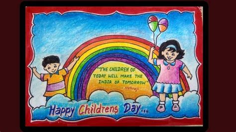 Children's day drawing/ children's Day poster drawing/easy and simpl children's day drawing ...