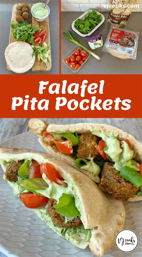 Falafel Pita Pockets - VJ Cooks