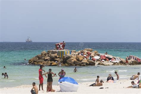 Beach in sousse editorial photo. Image of sand, chair - 57354496