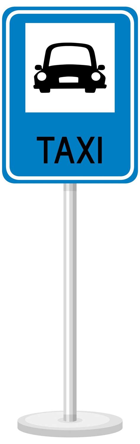 Taxi sign with stand isolated on transparent background 1445830 Vector ...