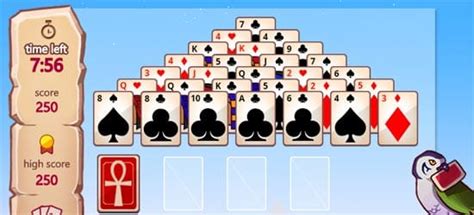 Pyramid Solitaire, free game for web, smartphones and tablets.