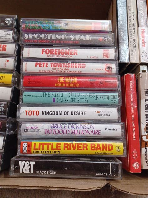 Lot of 20 Vintage 80s & 90s Rock Pop Metal Cassettes w/bonus cassingles ...