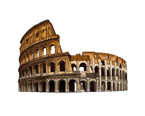 Roman Colosseum Drawing