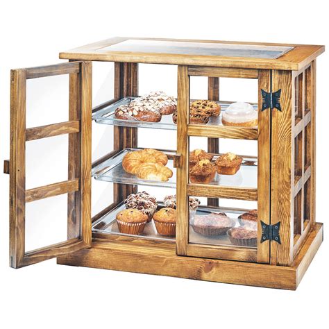 Cal-Mil 3621-99 Madera Reclaimed Wood 3 Tier Paneled Bakery Display Case - 25" x 17" x 23"